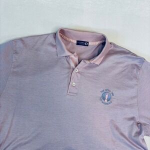 The Open Championship St Andrews 2010‎ Mens Golf Polo Shirt L Purple Stripe
